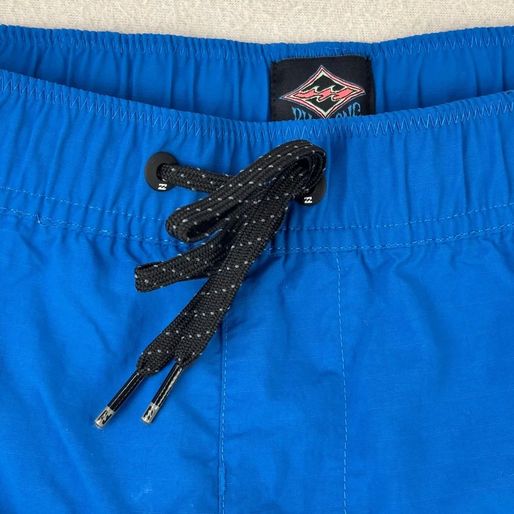Billabong Board Shorts Mens Large Blue Orange Colorblock Swim Trunks Nylon Retro